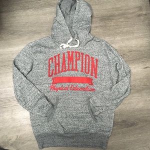Champion Sweatshirt Adult Small Gray Hoodie Pullover Pocket Physical Education